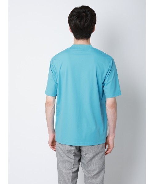 SUIT SQUARE(スーツスクエア)の「冷たいオフィT/Tシャツ/半袖/ウォッシャブル/接触冷感/UVカット/アイス鹿の子/無地(Tシャツ/カットソー・メンズ・グレー/ホワイト/ネイビー/ブルー・M/S/3L/LL/L)」の13枚目の写真