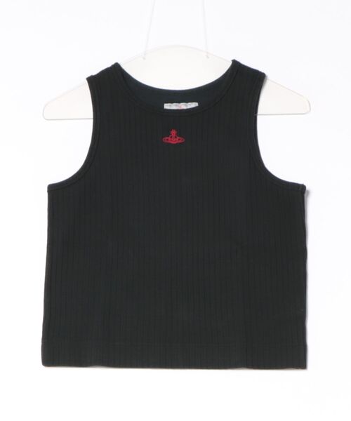 Vivienne Westwood(ヴィヴィアンウエストウッド)の「30-MVS引き揃え針抜きフライスキャミソール(Tシャツ/カットソー・レディース・ホワイト/ブラック/パープル・FREE)」の2枚目の写真