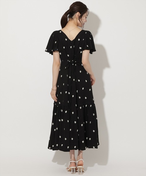 WILLSELECTION(ウィルセレクション)の「小花刺繍フレアスリーブワンピース(ワンピース・レディース・ダークブラウン/グリーン/ブラック/アイボリー・FREE)」の14枚目の写真