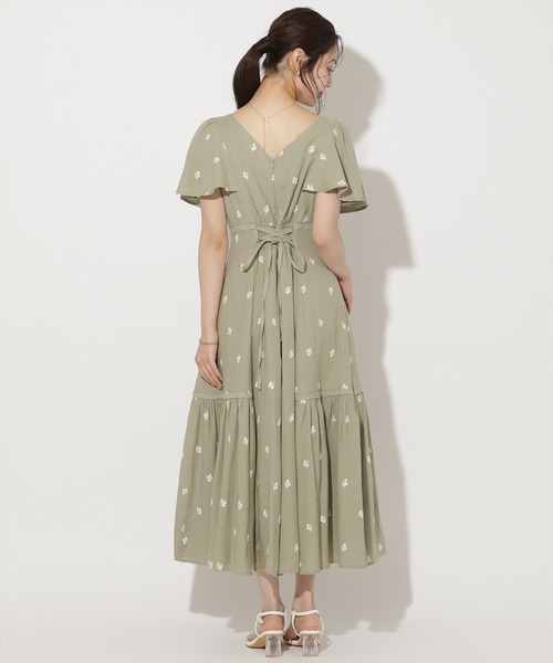 WILLSELECTION(ウィルセレクション)の「小花刺繍フレアスリーブワンピース(ワンピース・レディース・ダークブラウン/グリーン/ブラック/アイボリー・FREE)」の22枚目の写真