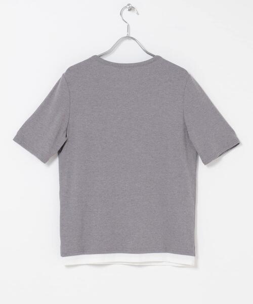 ITEMS URBANRESEARCH(アイテムズ アーバンリサーチ)の「リブレイヤード風Tシャツ(Tシャツ/カットソー・レディース・ブラック/モカ・FREE)」の12枚目の写真