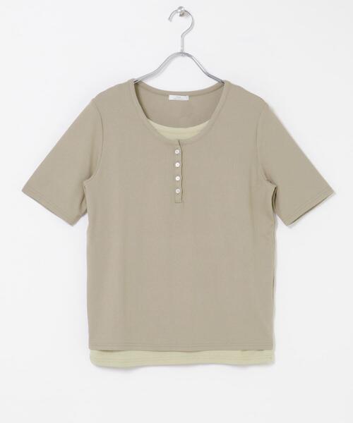 ITEMS URBANRESEARCH(アイテムズ アーバンリサーチ)の「リブレイヤード風Tシャツ(Tシャツ/カットソー・レディース・ブラック/モカ・FREE)」の21枚目の写真