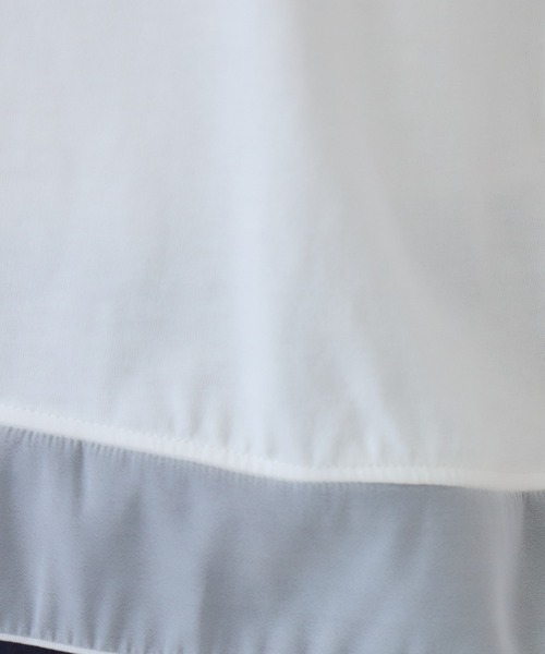 KATHARINE ROSS(キャサリンロス)の「オーガンジー切替パフプルオーバー(Tシャツ/カットソー・レディース・オフホワイト/ブラック・MEDIUM)」の8枚目の写真