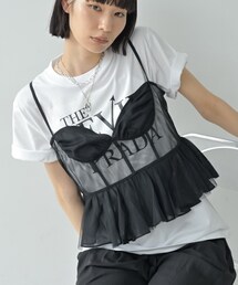 GALLEST | コルセットチュールビスチェ(タンクトップ)