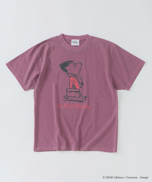 EDIFICE（エディフィス）の「Le Petit Nicolas (プチ・ニコラ) 別注 FADE Tシャツ（Tシャツ/カットソー・メンズ・ブラック/チャコールグレー/グレー/ホワイト/ホワイト系その他/パープル・MEDIUM/LARGE）」の6枚目の写真