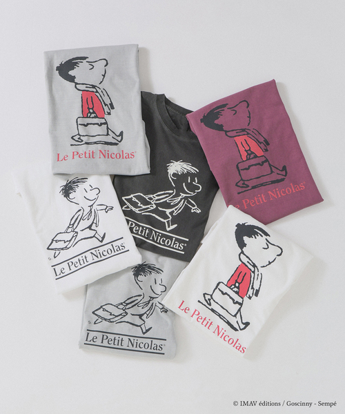 EDIFICE（エディフィス）の「Le Petit Nicolas (プチ・ニコラ) 別注 FADE Tシャツ（Tシャツ/カットソー・メンズ・ブラック/チャコールグレー/グレー/ホワイト/ホワイト系その他/パープル・MEDIUM/LARGE）」の8枚目の写真