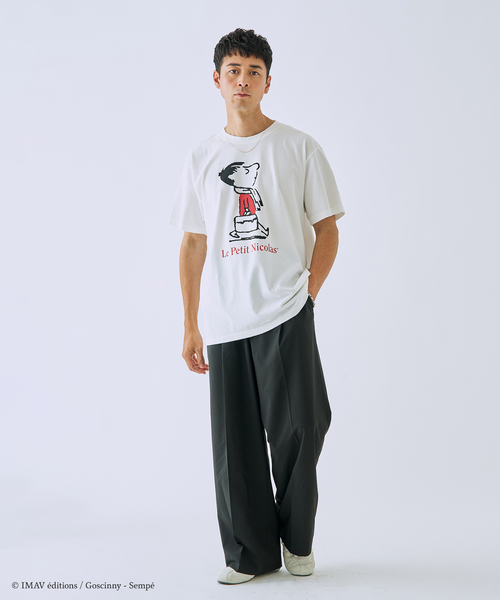 EDIFICE（エディフィス）の「Le Petit Nicolas (プチ・ニコラ) 別注 FADE Tシャツ（Tシャツ/カットソー・メンズ・ブラック/チャコールグレー/グレー/ホワイト/ホワイト系その他/パープル・MEDIUM/LARGE）」の9枚目の写真