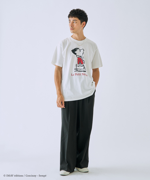 EDIFICE（エディフィス）の「Le Petit Nicolas (プチ・ニコラ) 別注 FADE Tシャツ（Tシャツ/カットソー・メンズ・ブラック/チャコールグレー/グレー/ホワイト/ホワイト系その他/パープル・MEDIUM/LARGE）」の10枚目の写真