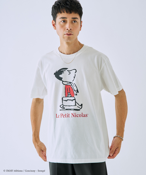 EDIFICE（エディフィス）の「Le Petit Nicolas (プチ・ニコラ) 別注 FADE Tシャツ（Tシャツ/カットソー・メンズ・ブラック/チャコールグレー/グレー/ホワイト/ホワイト系その他/パープル・MEDIUM/LARGE）」の11枚目の写真