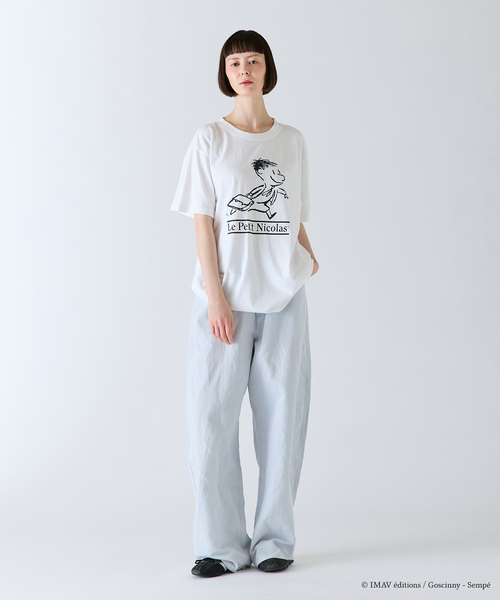 EDIFICE（エディフィス）の「Le Petit Nicolas (プチ・ニコラ) 別注 FADE Tシャツ（Tシャツ/カットソー・メンズ・ブラック/チャコールグレー/グレー/ホワイト/ホワイト系その他/パープル・MEDIUM/LARGE）」の16枚目の写真