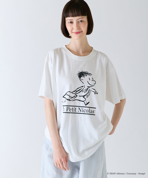 EDIFICE（エディフィス）の「Le Petit Nicolas (プチ・ニコラ) 別注 FADE Tシャツ（Tシャツ/カットソー・メンズ・ブラック/チャコールグレー/グレー/ホワイト/ホワイト系その他/パープル・MEDIUM/LARGE）」の18枚目の写真