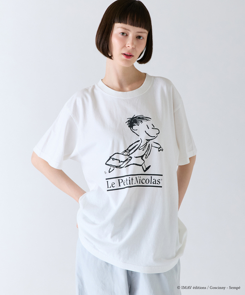 EDIFICE（エディフィス）の「Le Petit Nicolas (プチ・ニコラ) 別注 FADE Tシャツ（Tシャツ/カットソー・メンズ・ブラック/チャコールグレー/グレー/ホワイト/ホワイト系その他/パープル・MEDIUM/LARGE）」の19枚目の写真