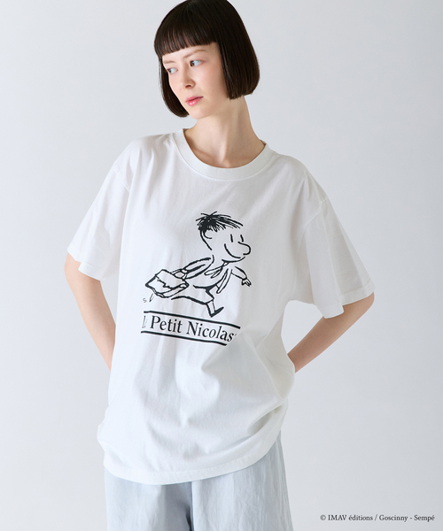 EDIFICE（エディフィス）の「Le Petit Nicolas (プチ・ニコラ) 別注 FADE Tシャツ（Tシャツ/カットソー・メンズ・ブラック/チャコールグレー/グレー/ホワイト/ホワイト系その他/パープル・MEDIUM/LARGE）」の20枚目の写真