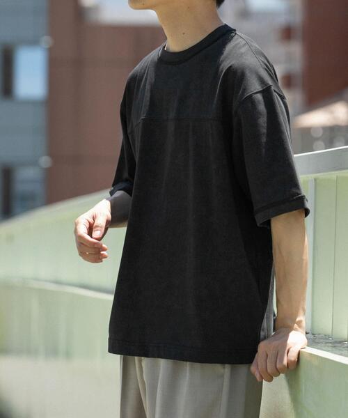 ITEMS URBANRESEARCH(アイテムズ アーバンリサーチ)の「ライトウェイト ムラ染めTシャツ(Tシャツ/カットソー・メンズ・グレー/カーキ/ブラック・LARGE/MEDIUM)」の6枚目の写真
