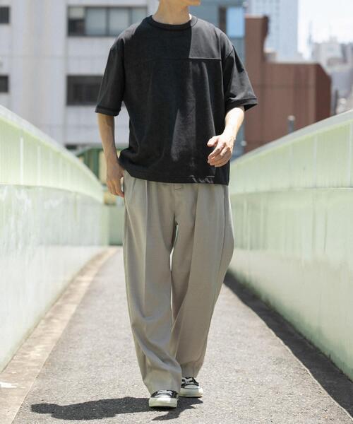 ITEMS URBANRESEARCH(アイテムズ アーバンリサーチ)の「ライトウェイト ムラ染めTシャツ(Tシャツ/カットソー・メンズ・グレー/カーキ/ブラック・LARGE/MEDIUM)」の7枚目の写真