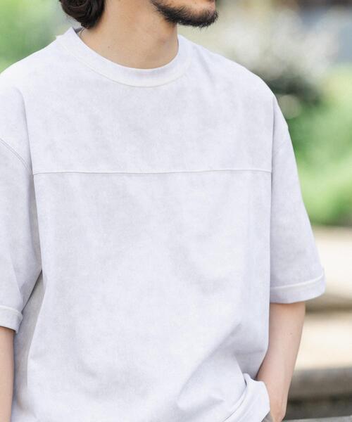 ITEMS URBANRESEARCH(アイテムズ アーバンリサーチ)の「ライトウェイト ムラ染めTシャツ(Tシャツ/カットソー・メンズ・グレー/カーキ/ブラック・LARGE/MEDIUM)」の10枚目の写真