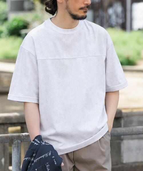 ITEMS URBANRESEARCH(アイテムズ アーバンリサーチ)の「ライトウェイト ムラ染めTシャツ(Tシャツ/カットソー・メンズ・グレー/カーキ/ブラック・LARGE/MEDIUM)」の11枚目の写真