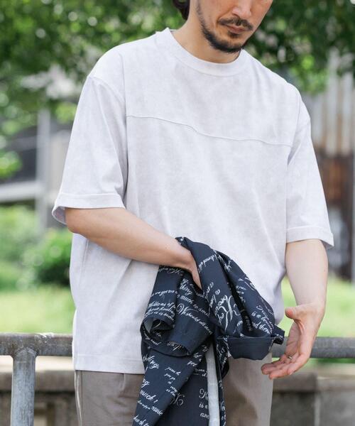 ITEMS URBANRESEARCH(アイテムズ アーバンリサーチ)の「ライトウェイト ムラ染めTシャツ(Tシャツ/カットソー・メンズ・グレー/カーキ/ブラック・LARGE/MEDIUM)」の12枚目の写真