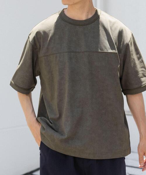ITEMS URBANRESEARCH(アイテムズ アーバンリサーチ)の「ライトウェイト ムラ染めTシャツ(Tシャツ/カットソー・メンズ・グレー/カーキ/ブラック・LARGE/MEDIUM)」の16枚目の写真