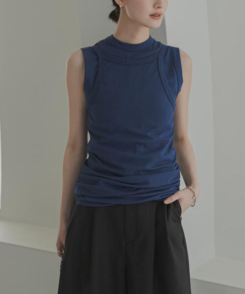 URBAN RESEARCH(アーバンリサーチ)の「onit AMERICAN SLEEVE CAMISOLE(キャミソール・レディース・ホワイト/チャコールグレー/ブルー・2)」の3枚目の写真