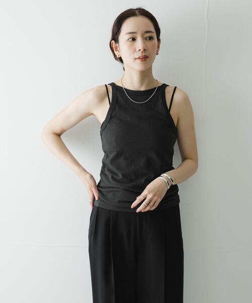 URBAN RESEARCH(アーバンリサーチ)の「onit AMERICAN SLEEVE CAMISOLE(キャミソール・レディース・ホワイト/チャコールグレー/ブルー・2)」の6枚目の写真