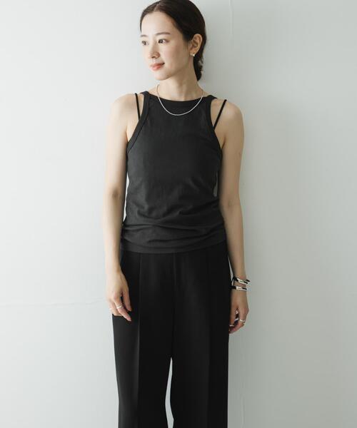 URBAN RESEARCH(アーバンリサーチ)の「onit AMERICAN SLEEVE CAMISOLE(キャミソール・レディース・ホワイト/チャコールグレー/ブルー・2)」の7枚目の写真