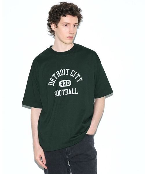 coca(coca)(コカ)の「プリント半袖Tシャツ(Tシャツ/カットソー・メンズ・ダークグリーン/ホワイト・L/M/XL)」の1枚目の写真