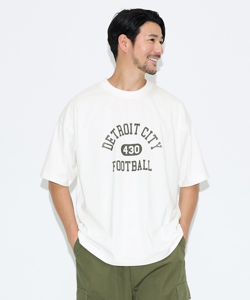 coca(coca)(コカ)の「プリント半袖Tシャツ(Tシャツ/カットソー・メンズ・ダークグリーン/ホワイト・L/M/XL)」の7枚目の写真