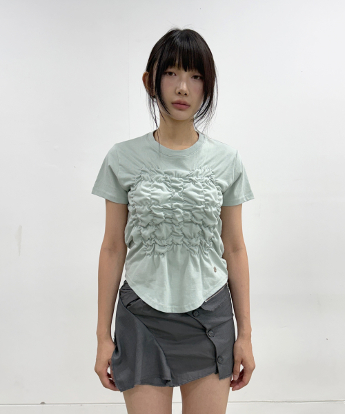 FLAREUP(フレアアップ)の「Cloud T-Shirt (FL-163_Mint)(Tシャツ/カットソー・レディース・ミント・1/2)」の6枚目の写真