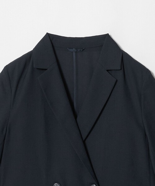 A DAY IN THE LIFE UNITED ARROWS（アデイインザライフユナイテッドアローズ）の「シアーツイル ダブル ショートスリーブジャケット ‐マシンウォッシャブル‐＜A DAY IN THE LIFE＞（テーラードジャケット・レディース・ナチュラル/ネイビー・FREE）」の17枚目の写真
