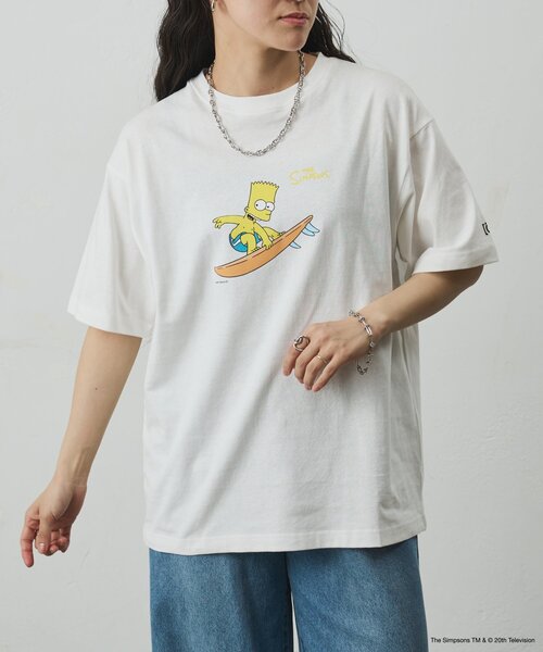 COLONY 2139（コロニートゥーワンスリーナイン）の「ConVenir/ザ・シンプソンズ/バート/サーフTシャツ（Tシャツ/カットソー・メンズ・ホワイト/ブラック・MEDIUM/LARGE）」の10枚目の写真