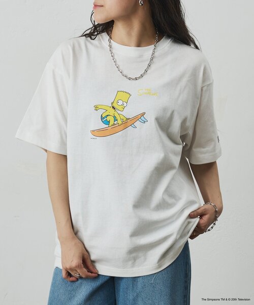 COLONY 2139（コロニートゥーワンスリーナイン）の「ConVenir/ザ・シンプソンズ/バート/サーフTシャツ（Tシャツ/カットソー・メンズ・ホワイト/ブラック・MEDIUM/LARGE）」の13枚目の写真