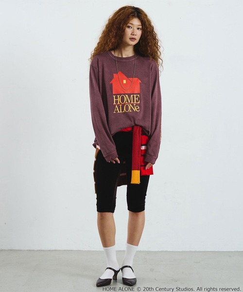 ROSE BUD(ローズバッド)の「CREOLME/HOME ALONE L/S TEE(Tシャツ/カットソー・レディース・ブラック/バーガンディー・ONE SIZE)」の10枚目の写真