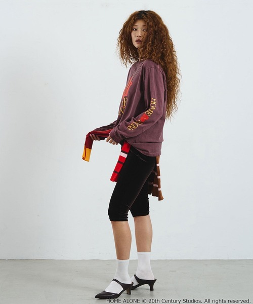 ROSE BUD(ローズバッド)の「CREOLME/HOME ALONE L/S TEE(Tシャツ/カットソー・レディース・ブラック/バーガンディー・ONE SIZE)」の11枚目の写真