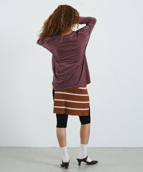 ROSE BUD(ローズバッド)の「CREOLME/HOME ALONE L/S TEE(Tシャツ/カットソー・レディース・ブラック/バーガンディー・ONE SIZE)」の12枚目の写真