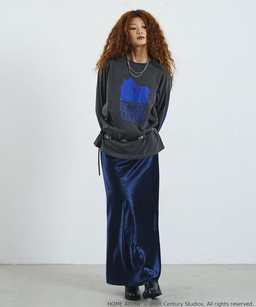 ROSE BUD(ローズバッド)の「CREOLME/HOME ALONE L/S TEE(Tシャツ/カットソー・レディース・ブラック/バーガンディー・ONE SIZE)」の17枚目の写真