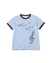 MUSIC NOTE リンガー半袖Tシャツ