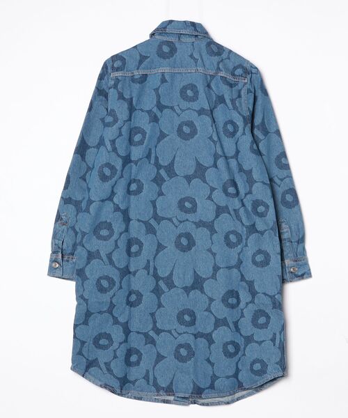 marimekko（マリメッコ）の「【Maridenim】 Nakemys Unikko / Long- shirt（シャツ/ブラウス・レディース・ネイビー・40/42/38/36/34/32）」の5枚目の写真