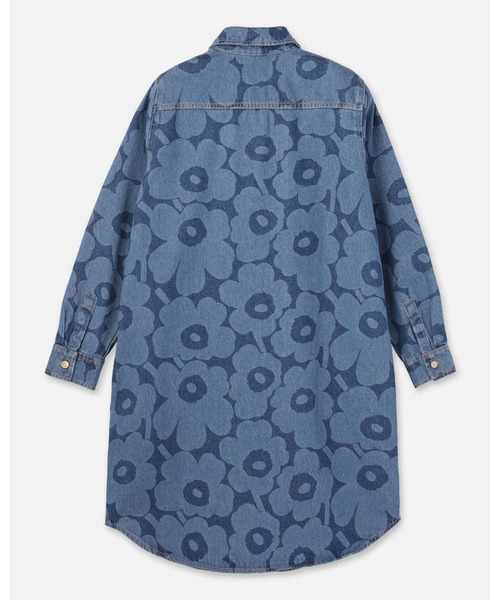marimekko（マリメッコ）の「【Maridenim】 Nakemys Unikko / Long- shirt（シャツ/ブラウス・レディース・ネイビー・40/42/38/36/34/32）」の7枚目の写真