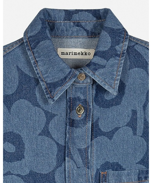 marimekko（マリメッコ）の「【Maridenim】 Nakemys Unikko / Long- shirt（シャツ/ブラウス・レディース・ネイビー・40/42/38/36/34/32）」の8枚目の写真