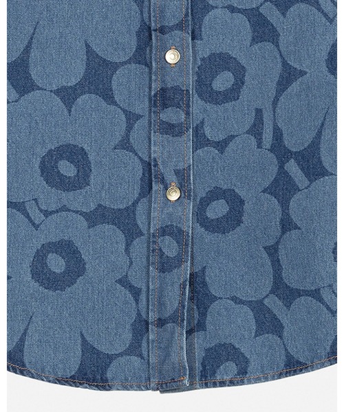 marimekko（マリメッコ）の「【Maridenim】 Nakemys Unikko / Long- shirt（シャツ/ブラウス・レディース・ネイビー・40/42/38/36/34/32）」の11枚目の写真