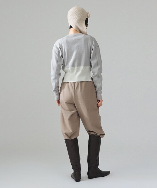BEAMS BOY（ビームスボーイ）の「maturely / サーマル ヘンリー ロングスリーブ Tシャツ（Tシャツ/カットソー・レディース・ブラック/グレー・ONE SIZE）」の5枚目の写真