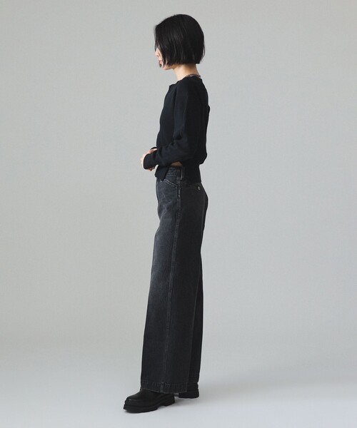 BEAMS BOY（ビームスボーイ）の「maturely / サーマル ヘンリー ロングスリーブ Tシャツ（Tシャツ/カットソー・レディース・ブラック/グレー・ONE SIZE）」の13枚目の写真