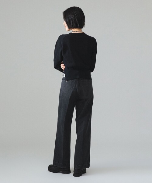 BEAMS BOY（ビームスボーイ）の「maturely / サーマル ヘンリー ロングスリーブ Tシャツ（Tシャツ/カットソー・レディース・ブラック/グレー・ONE SIZE）」の14枚目の写真