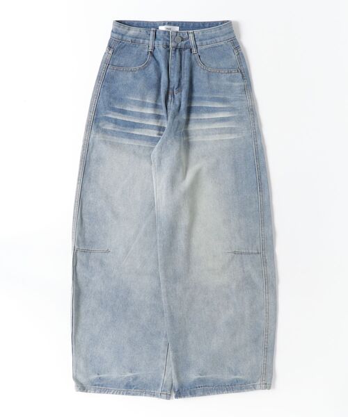 Haze Reverie(ヘイズレヴァリー)の「ダブルラインワイドバギーデニムパンツ(デニムパンツ・レディース・ブルー・SMALL/MEDIUM/LARGE)」の17枚目の写真