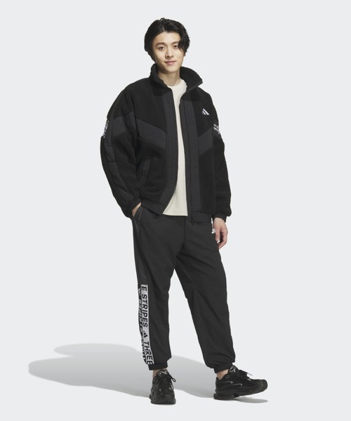 adidas(アディダス)の「ワーディングパック ルーズフィット ジャケット / アディダス adidas(ブルゾン・メンズ・ブラック・XX-LARGE/3XL/LARGE/MEDIUM/SMALL/X-LARGE/X-SMALL)」の3枚目の写真
