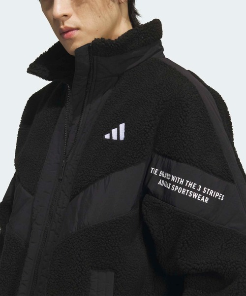 adidas(アディダス)の「ワーディングパック ルーズフィット ジャケット / アディダス adidas(ブルゾン・メンズ・ブラック・XX-LARGE/3XL/LARGE/MEDIUM/SMALL/X-LARGE/X-SMALL)」の6枚目の写真