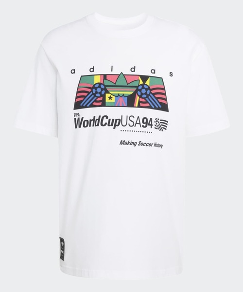 adidas(アディダス)の「アーカイブ アフリカ 94 グラフィック 半袖Tシャツ / アディダスオリジナルス adidas Originals(Tシャツ/カットソー・メンズ・ホワイト・SMALL/MEDIUM/LARGE/X-LARGE/XX-LARGE/X-SMALL/3XL)」の4枚目の写真