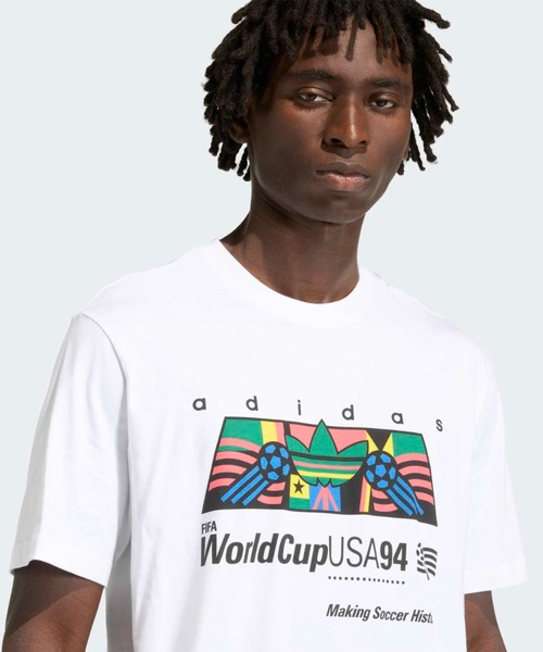 adidas(アディダス)の「アーカイブ アフリカ 94 グラフィック 半袖Tシャツ / アディダスオリジナルス adidas Originals(Tシャツ/カットソー・メンズ・ホワイト・SMALL/MEDIUM/LARGE/X-LARGE/XX-LARGE/X-SMALL/3XL)」の5枚目の写真