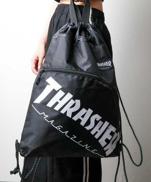 THRASHER(スラッシャー)の「《THRASHER》ナップサック(バックパック/リュック・メンズ・ブラック×ホワイト・FREE)」の10枚目の写真
